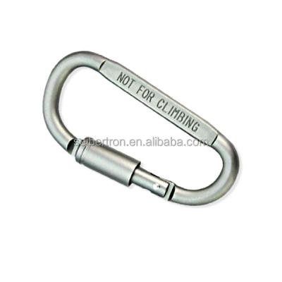 중국 Equipment Accessories/Fall Protection Harness/Accessories Safety High Quality Aluminum D Shaped Flatten Metal Hook Clip Carabiner Keychain Set 판매용