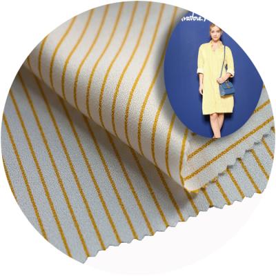 China Factory Wholesale Clothing Women Polyester Stripes Foam Crepe Fabric Shrink-Resistant For Clothing for sale