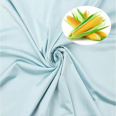 China Degradable QUICK DRY fabric underwear 75D 82%corn material spandex stretch PLA plant fiber fabric for sale