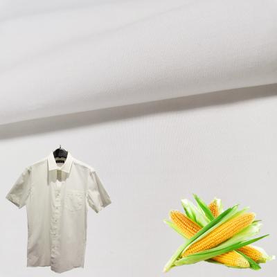 China QUICK DRY high quality plant friendly white extract fiber corn skin pal organic cotton fabric for shirt for sale