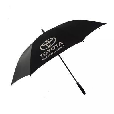 China 190T Nylon Fabric Straight Automatic Umbrellas With Logo Printing Custom for sale