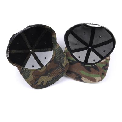 China COMMON Customize 3D Embroidery Camouflage Color 6 Panel Hat Hats for sale