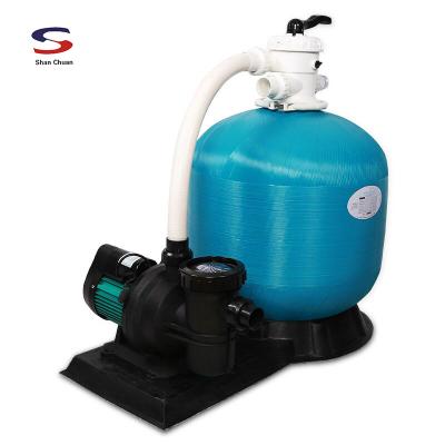 China Commercial Buildings Hot Selling Easy Installation Electric Power Swimming Pool Pump System With Sand Filter for sale