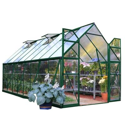 China Eco-Friendly Easily Assembled Single Span Polycarbonate Garden Flower Greenhouses Invernaderos for sale