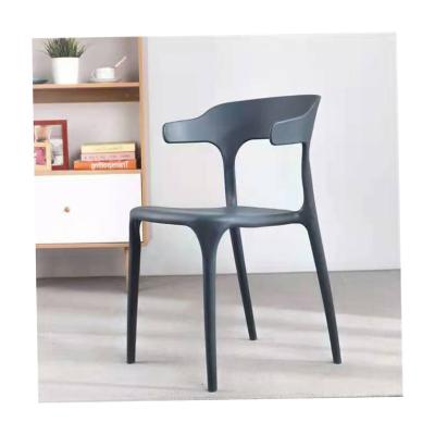 China Rectangle Strong Back Dining Umpire Chairs Plastic Restaurant Room Chair Minimalist Black PP Hole Legs With Gold Leg Blue Restaurant for sale