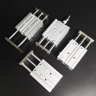 China Three-bar Pneumatic Cylinder Hotels MGPM New Connector Thri - Rod Pneumatic Cylinder With Guide Rod for sale