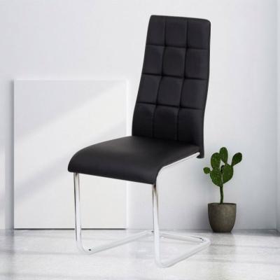 China Adjustable Wholesale Adjustable Dining Chair PU Leather Dining Chair Fancy Stainless Steel Dining Chair (Other) for sale