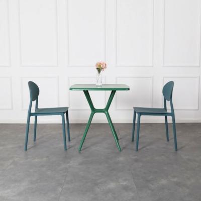 China (Others) Cheap Furniture Adjustable Colorful Stackable Plastic PP Dining Room Dining Cafe Chair With Metal Legs for sale