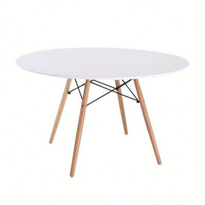 China Wooden Table Legs (Others) Double Table Top Legs Adjustable Hotel Round Table White Dining Room Furniture Dining Table for sale