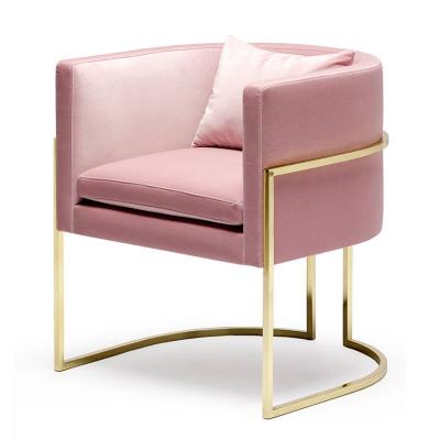 China Simple Leisure Sofa Chair Living Room Lazy Pink Fabric Sofa Single Modern Personality Nordic Modern Design for sale