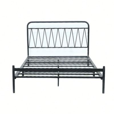 China Adjustable Hot Sell Metal Leg High Bed Metal Double Bed (Other) Bedroom Furniture for sale