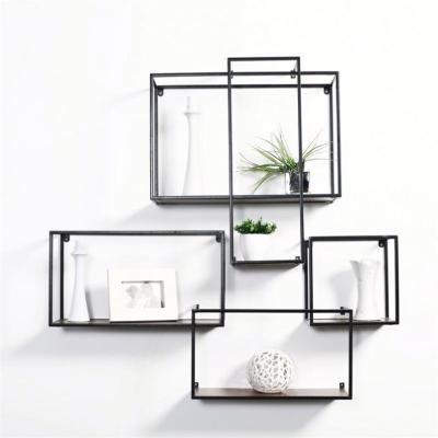 China Supplier Best Selling Vintage Viable Chinese Style Metal Industrial Steampunk Wall Mount Pipe Shelves, Wall Storage for sale