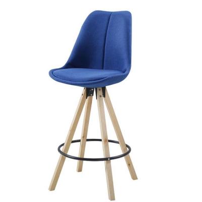 China New Design Cafe Hotel Restaurant Furniture Eco-friendly Fabric Upholstered Bar Chair Stackable Stool for sale