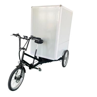 China Steel Electric Tricycle With Insulation Box For Food Delivery Service Delivery Bike With Big Rear Box for sale