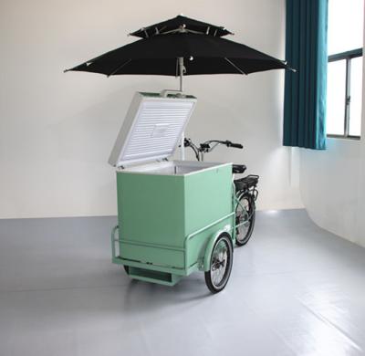 China 3 wheel steel ice cream cart with portable freezer for sale for sale