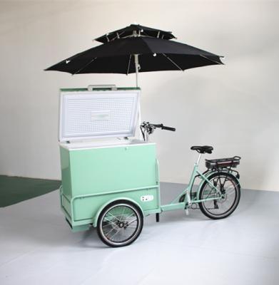 China solar cargo ice cream cargo bike with freezer delivery cart electric popsicle tricycle for sale for sale