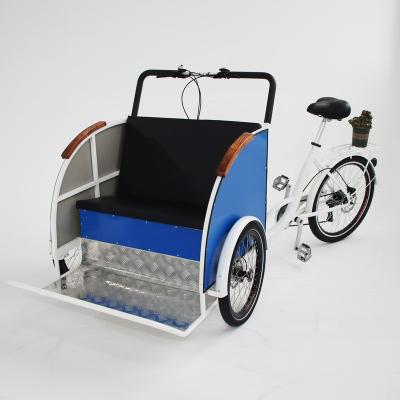 China Steel front seat 2 passenger adult tricycle with reverse motor rickshaw for sale for sale