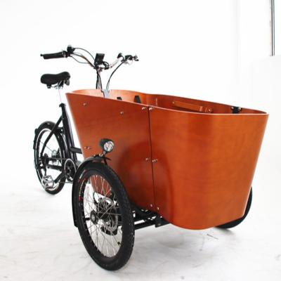 China Electric passenger bakfiets family e cargo bike cargo tricycles for kids for sale