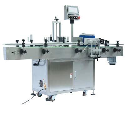 China Adhesive Food Label Labling Sticker Applicator Machine for Round Glass/Plastic Bottle for sale