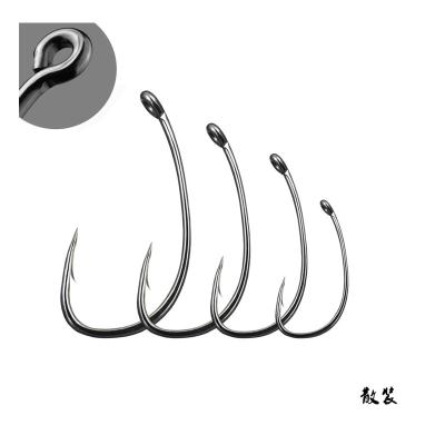 China New Arrival Stainless Steel Carp Fishing Tackle Hooks Wholesale Black Coating Carp Carp Hooks for sale