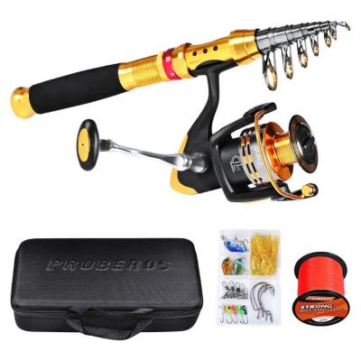 China Wholesale Light Weight Lure Set Portable Fishing Hook Fishing Outer Rod and Reel Combo With Reel Set for sale