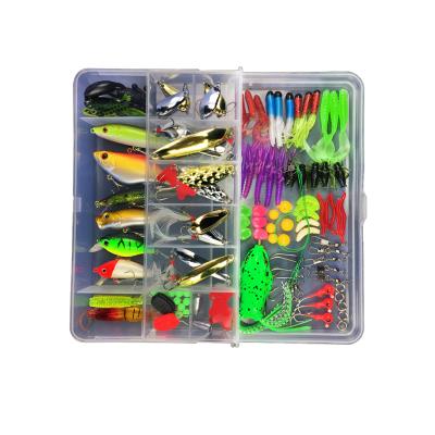 China Fishing Tackle Box PP Customized Hard Soft Soft Fishing Lure Accessories Hooks Swivels Fishing Lures Combo Kit for sale