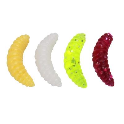 China High Quality PVC Low Price Four-color 100pcs/box Worm Silicone Fishing Soft Lure Set 2 Buyers for sale