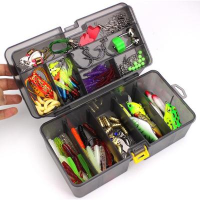 China 168pcs PP Fishing Lure Kit With Lures Build Hooks Insect Shrimp Frog Tail Minnow Crankbait Set For OEM for sale