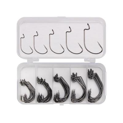 China Sofe Lure China Manufacture Gaff Box For Fishing Hooks Set Sea Fish Stainless Steel Crank Hook for sale