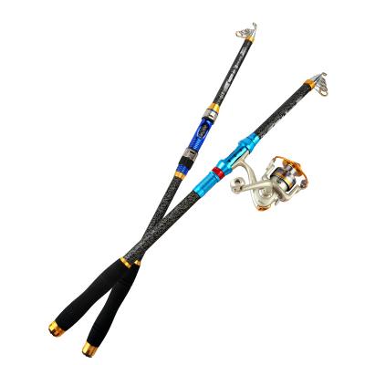 China Carbon Metal Fiberglass 2.1m-3.6m Ultralight Reel Seat Retractable Portable Telescopic Rod for sale