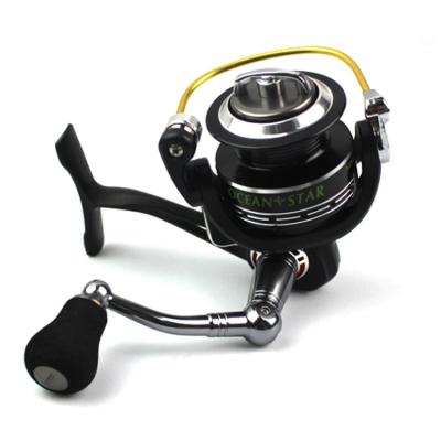 China Aluminum Alloy + Plastic Line Small Runner Body Black Gun Aluminum Alloy Spinning Ice Fishing Wheel All Metal 4000# Mini Spinning Reels 10+1BB for sale