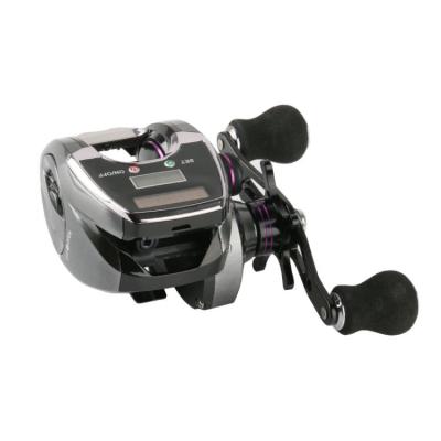 China 8.0:1 low profile speed left/straight line meter fishing tackle with digital display data cable charging baitcasting reel 0.8/380m 1.0/350m 2.0/240m for sale