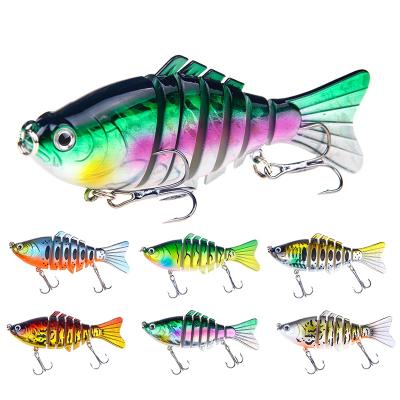 China New Arrival 10cm Slow Sinking 15.6g Hard Lure Artificial Bait 4 Segment Realistic Trout Triple Hard Multi Hooks Swim Baits XY-01 for sale