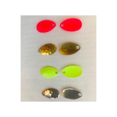 China New arrival steel metal artificial iron spangle large set fishing custom packing hard luminous paint spoon for sale