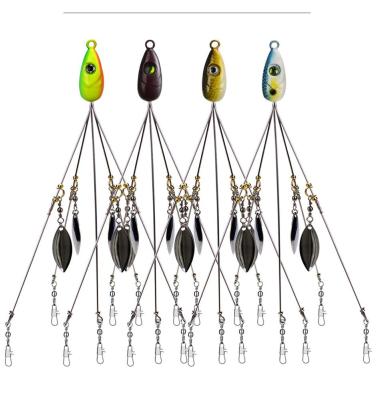 China 21.5cm Plastic Umbrella Fishing Alabama Fishing Group Rig Head Swimming Bait Bass 5am Lure Rig Snap Swivel Spinner 18g for sale