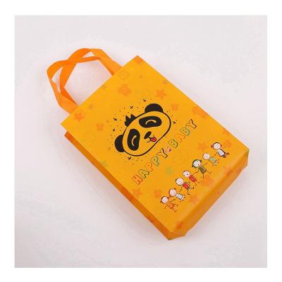 China Wholesale High Quality Luxury Folding Children Clothes Kids Shoes Gift Bag Custom Printed Logo Zipper Shopping Bag for sale