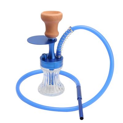 China Eco-friendly mini hookah sheesha carry hookah metal hookah metal hookah travel shisha aluminum alloy portable shisha shisha with bag for sale