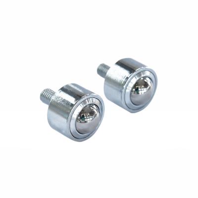 China Customized KSM8-FL Conveyor Ball Transfer Unit Wire Stud Caster Machined Solid Steel Omniball Robot Ball Roller Wheel for sale