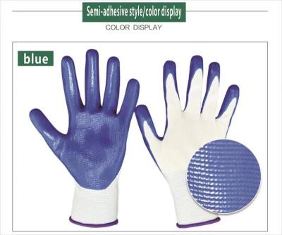 China 2021 Work Garden Safety Nitrile Rubber Anti-slip High Quality Smooth Liner Gloves for sale