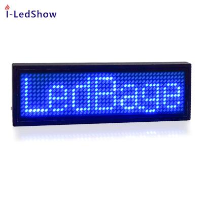 China Indoor iledshow mini name tag high quality easy rechargeable programmable led screen display for sale