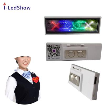 China Indoor Programmable LED Signs Digital LED Badge for sale