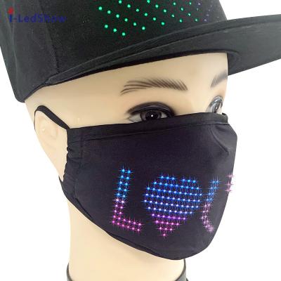 China Indoor USB Rechargeable Wireless APP Controlled Customized Message RGB LED Display Face for sale