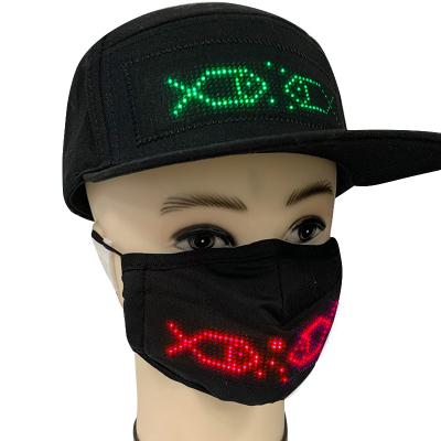 China Party Masks APP Control LED Light Mask Rechargeable Funny LED Face Mask Masquerade Masks Designs for sale