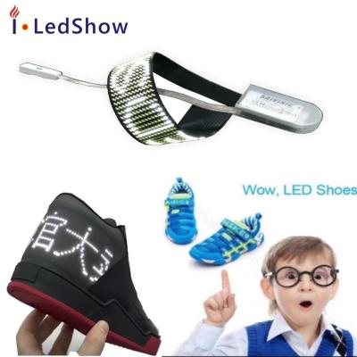 China indoor MINI FLASH style iledshow flashing light letters new continuous text flexible LED shoe light for sale