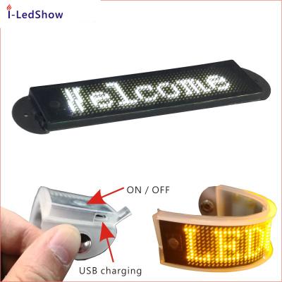 China iledshow indoor hotsalse recharge electronic flexible led display led moving scrolling message display led cap light for sale