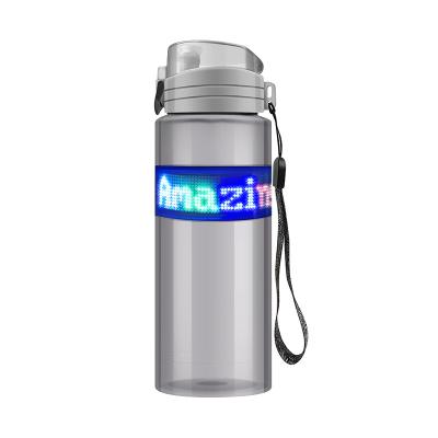 China Business Clear Water Bottle With Programmable LED Display Outdoor BPA Free Unisex Sports Bottle for sale