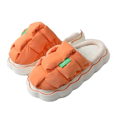 China Cute Flower Platform Shoe Slippers Winter Warm Soft Non-Slip Indoor Adult Comfortable Lightweight PVC For Women for sale