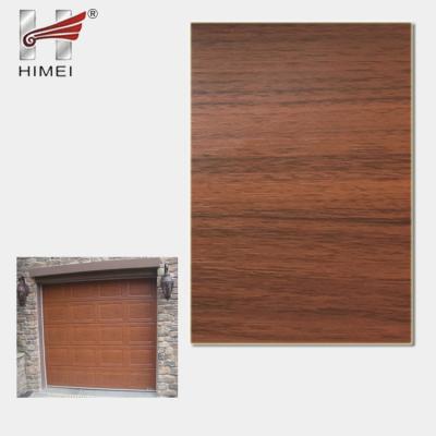 China Good Quality Home Appliances / Construction PVC Wood Grain Film Color Steel Metal Sheet Door Skin for sale