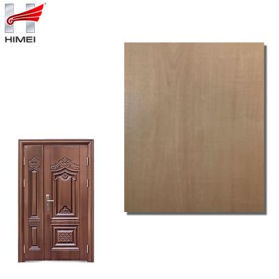 China Home Appliances Film Laminated Sheet Metal PVC Willow Wood Grain Door Skin Construction for sale