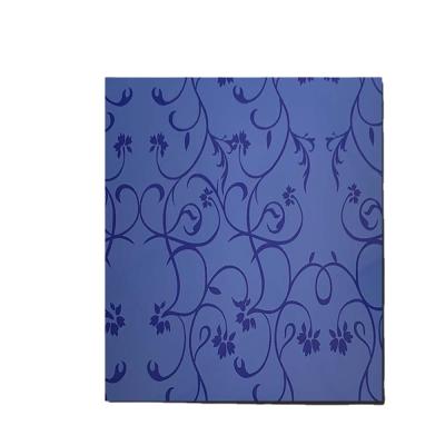 China blue home appliances/building flower pattern vcm film lamination steel sheet for refrigerator door panels for sale